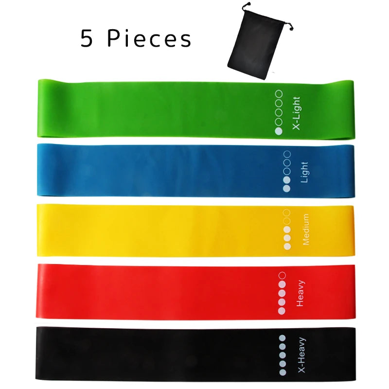 Kit 5 Faixas Elásticas Para Exercícios Multifuncional