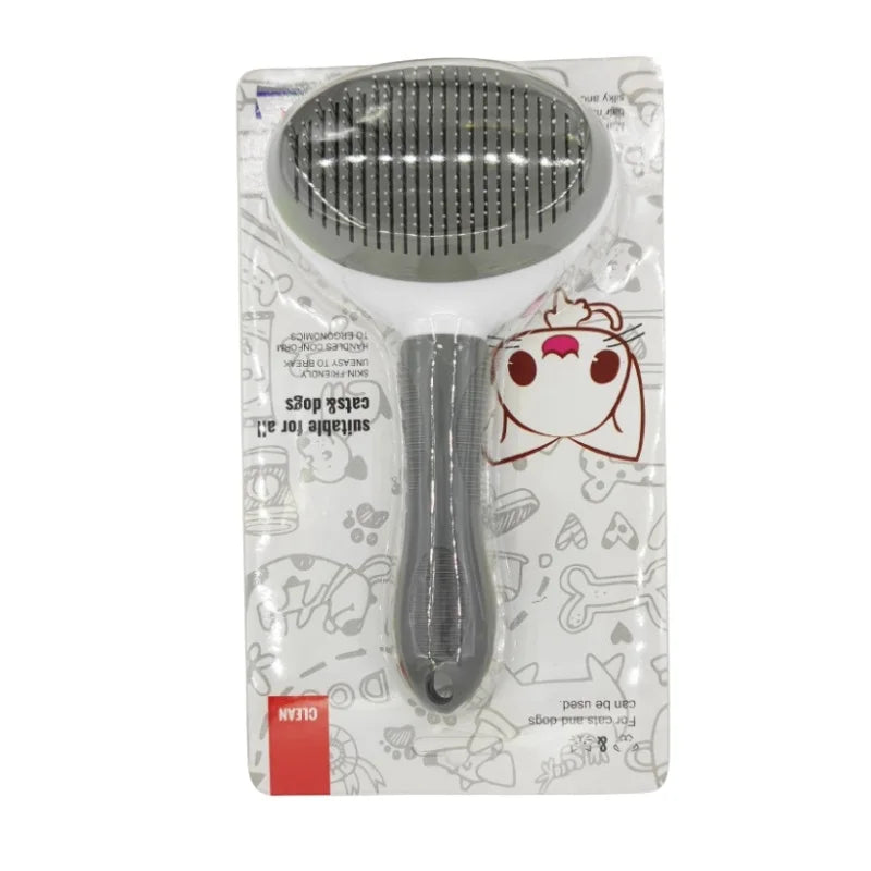 Auto-limpeza Pet Hair Remover Comb, Cat Slicker Brush, Grooming Acessórios, Dog Combs